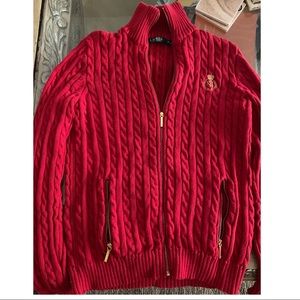 Lauren by Ralph Lauren Red knit sweater size M